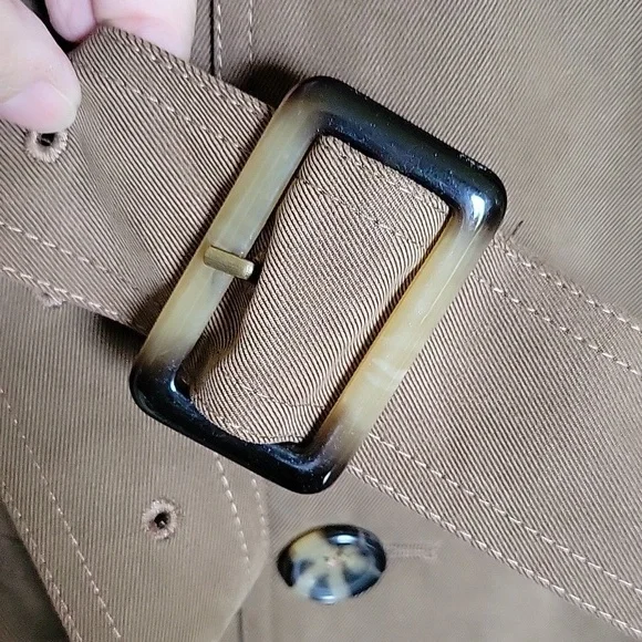 NWT London Fog Brown Double-Breasted Trench Coat - Picture 10 of 16